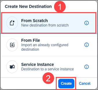 Create Cloud Integration Destination 2