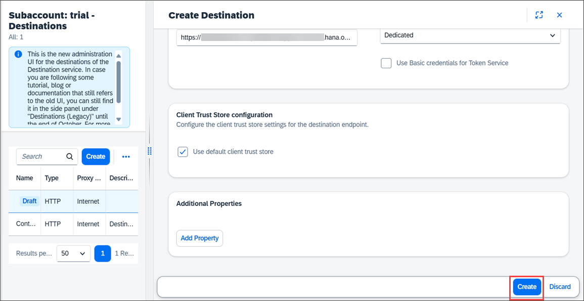 Create Cloud Integration Destination 4