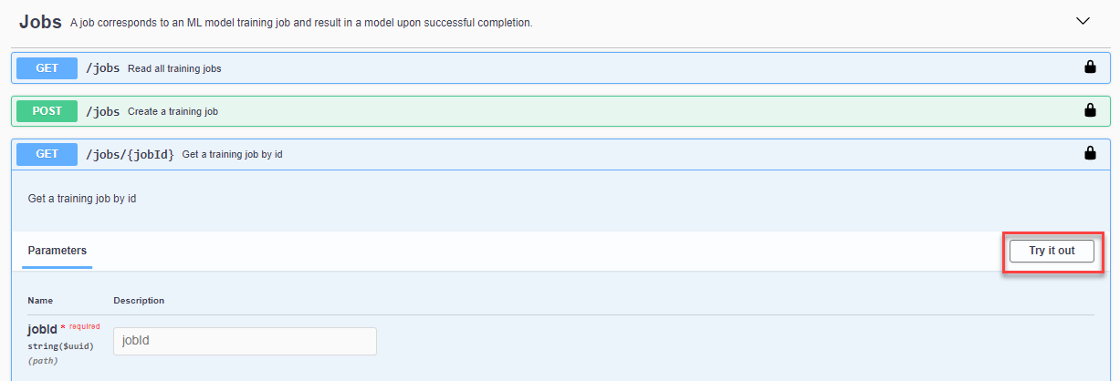 Training Job Status Endpoint