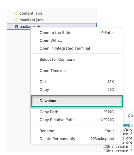 Download zip file