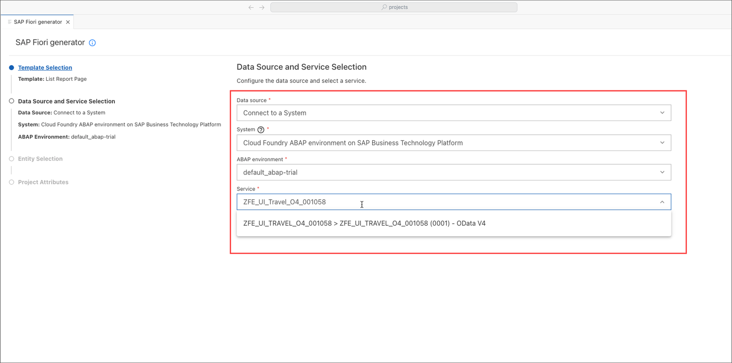 Select service related parameters