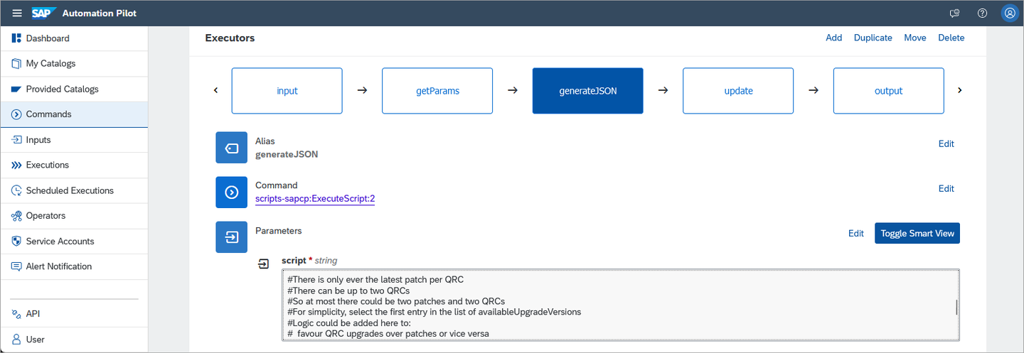 generate Update JSON