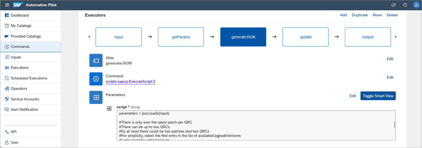 Example command