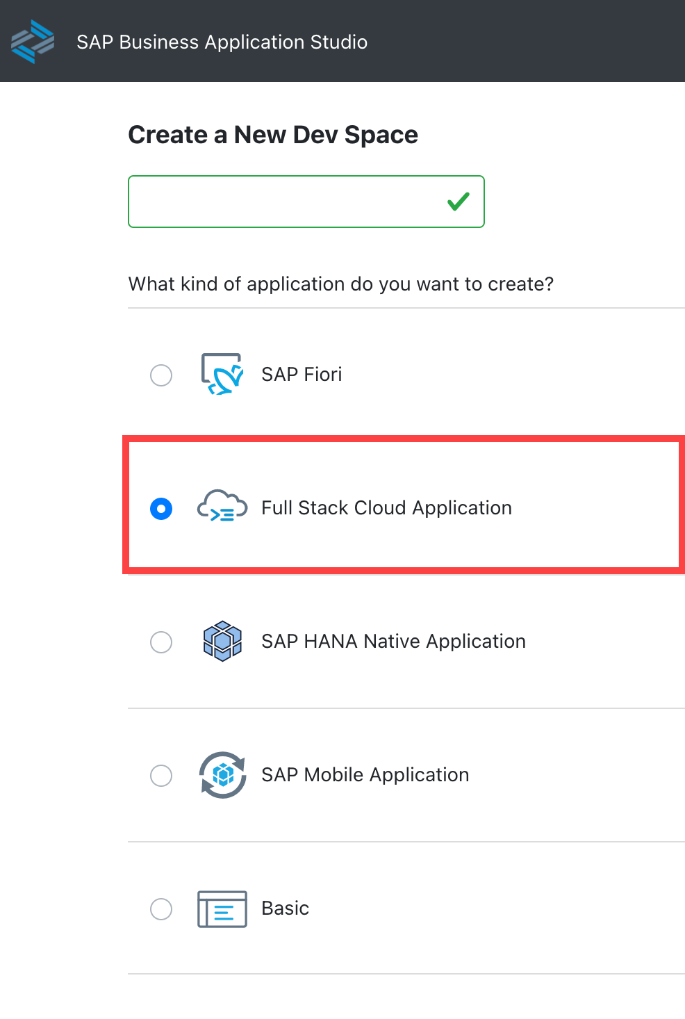 Create Dev Space