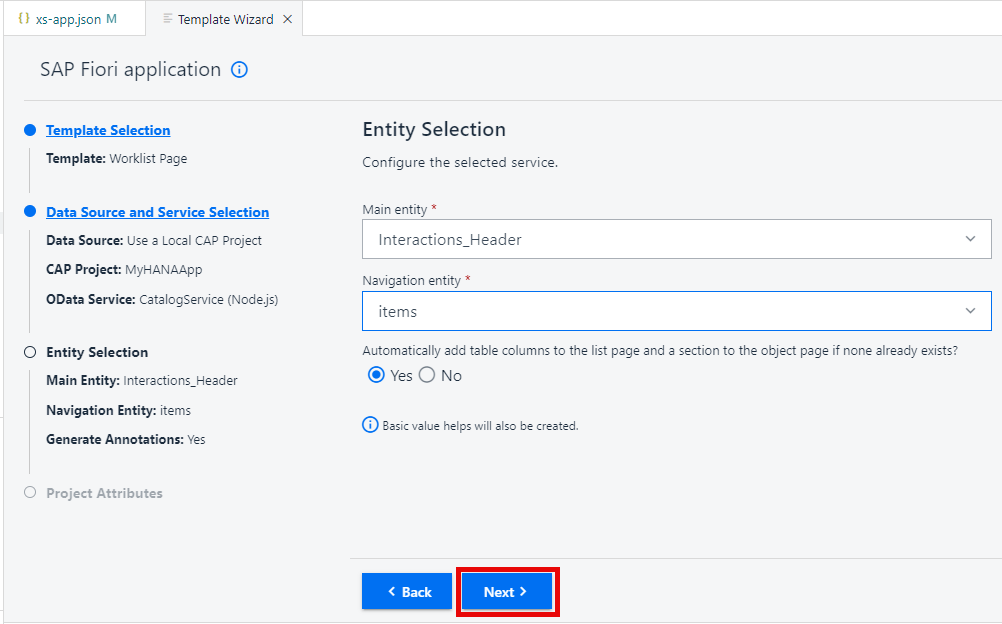 Entity Selection