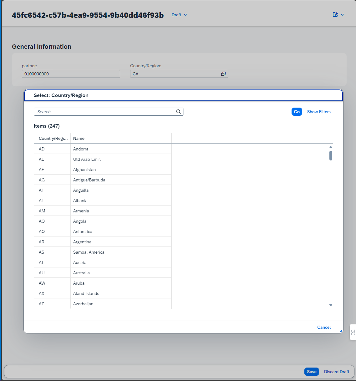 Test UI