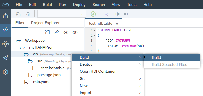 Build and deploy the HDI container