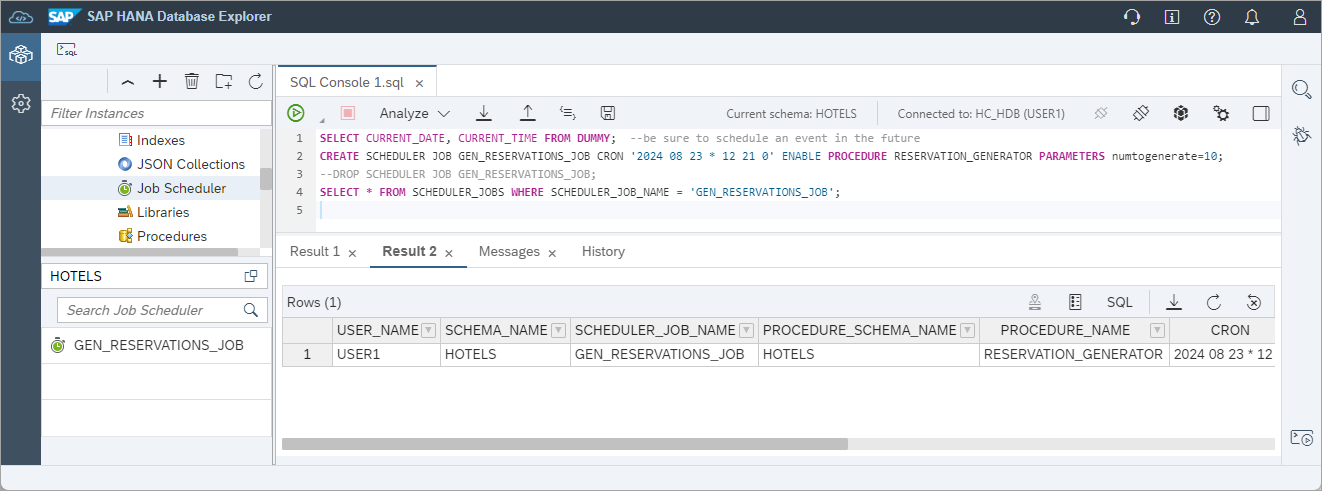 Create Scheduled Job