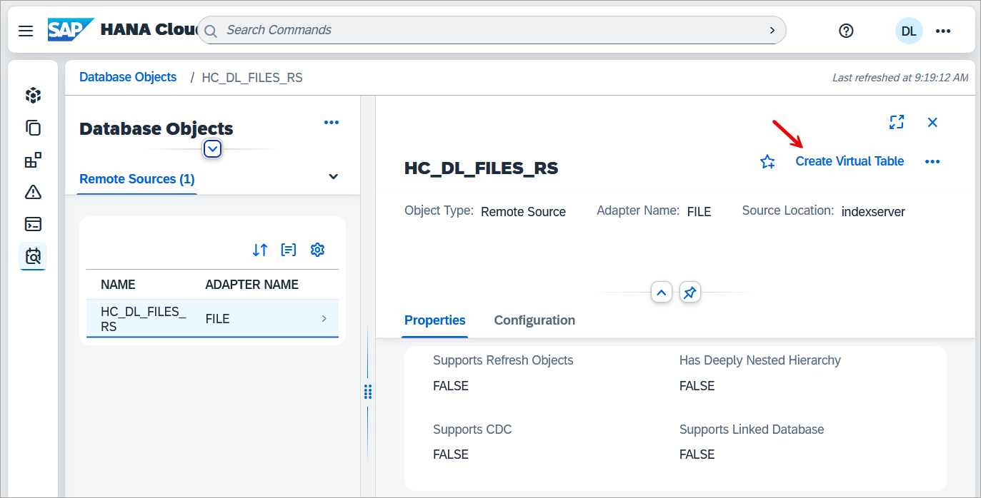 Create Virtual Table