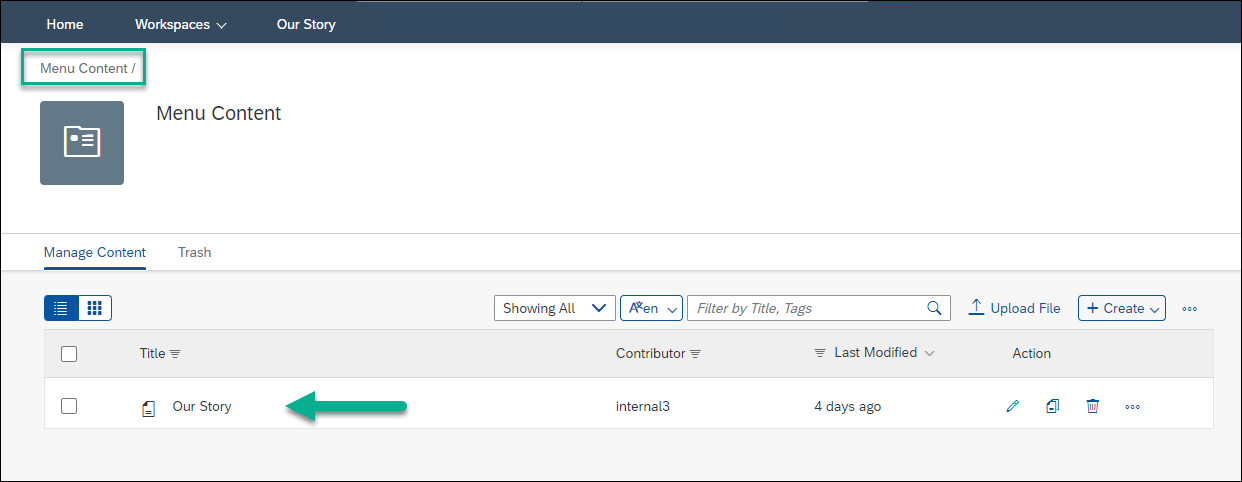 View workpage