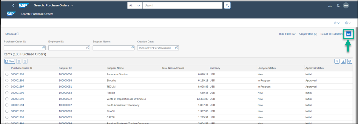 See Web Dynpro app