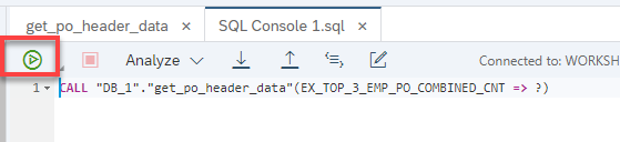 SQL tab