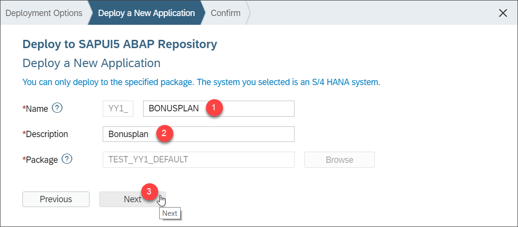 Set application name