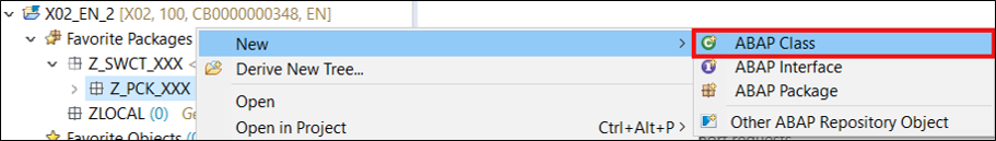 Create ABAP class