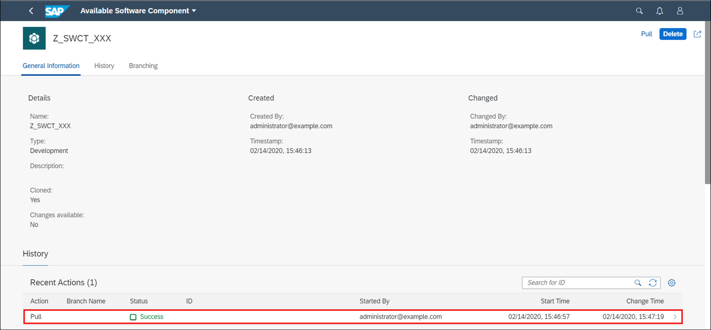 Pull software component