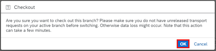 Checkout master branch