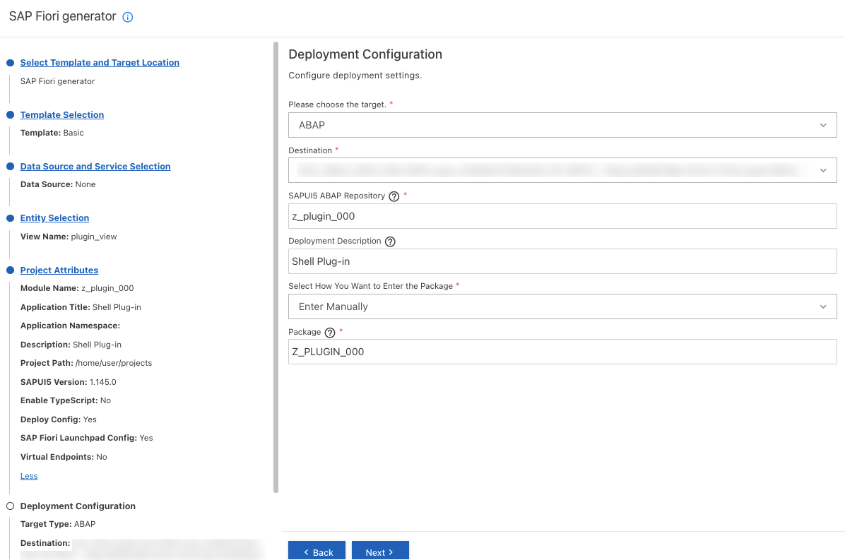 Create SAP Fiori application - Deployment configuration
