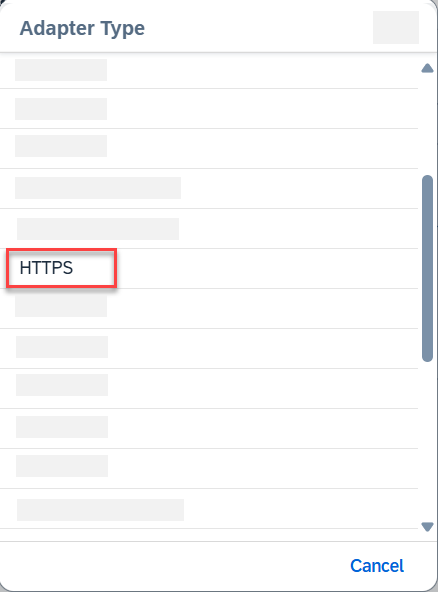 Select HTTPS adapter