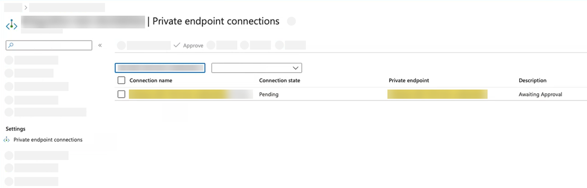 Approve your private endpoint