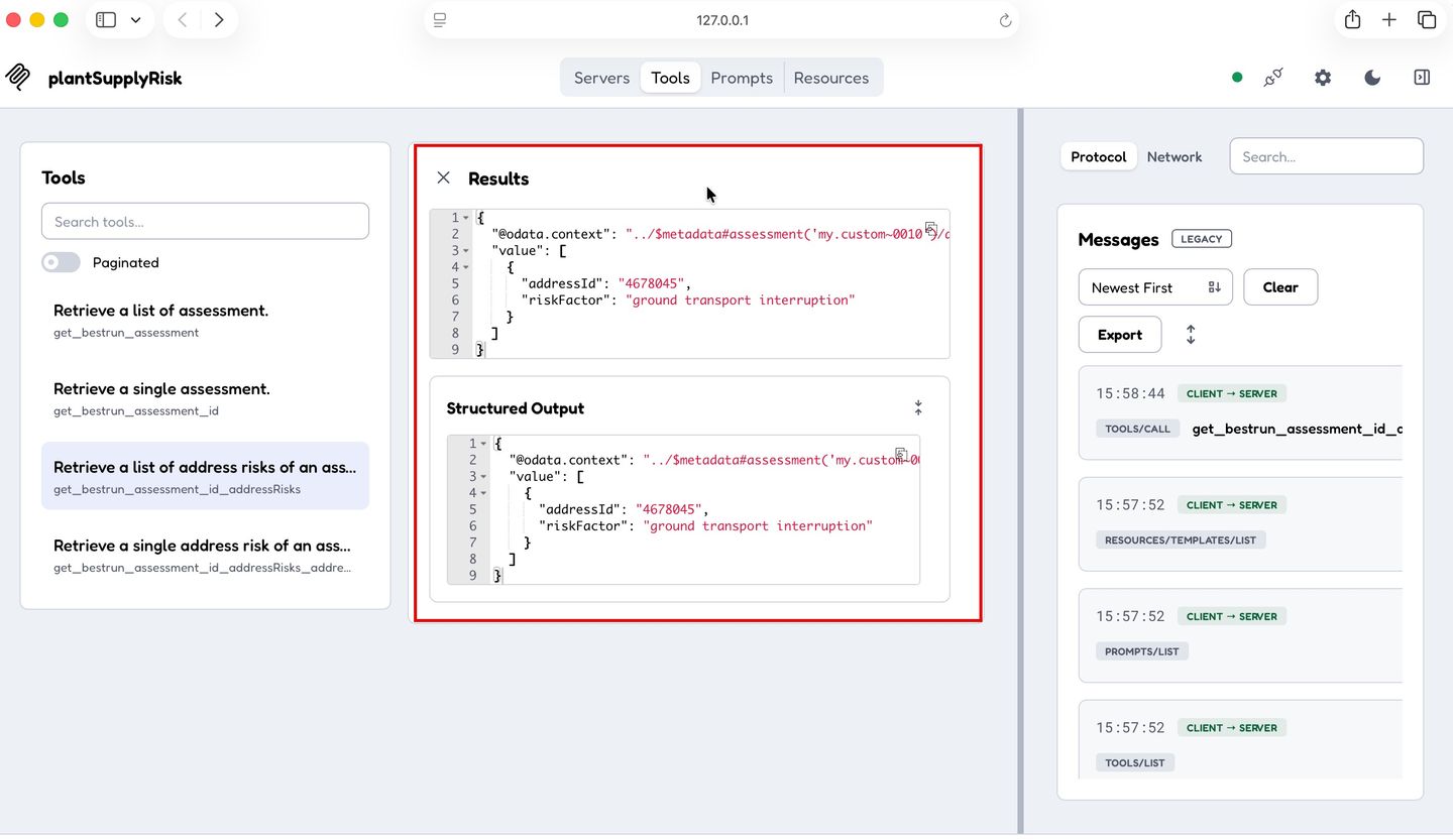 MCP Inspector — Address risk results for a plant