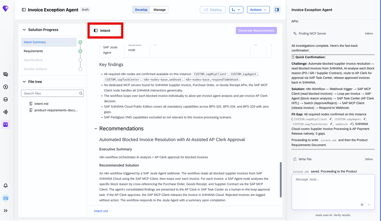 Intent Summary