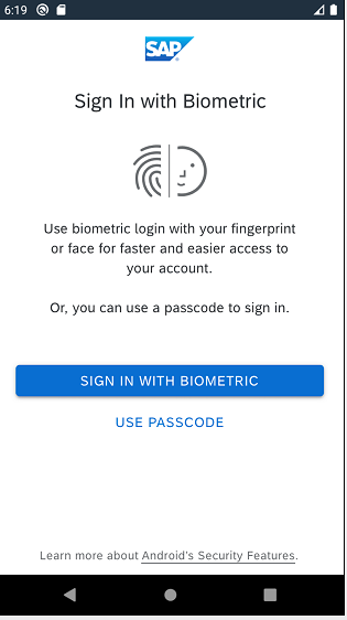 Unlock with biometric