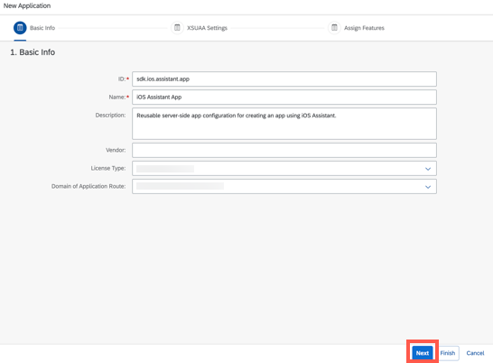 New App Wizard First Screen