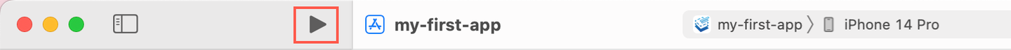 Xcode Start Button