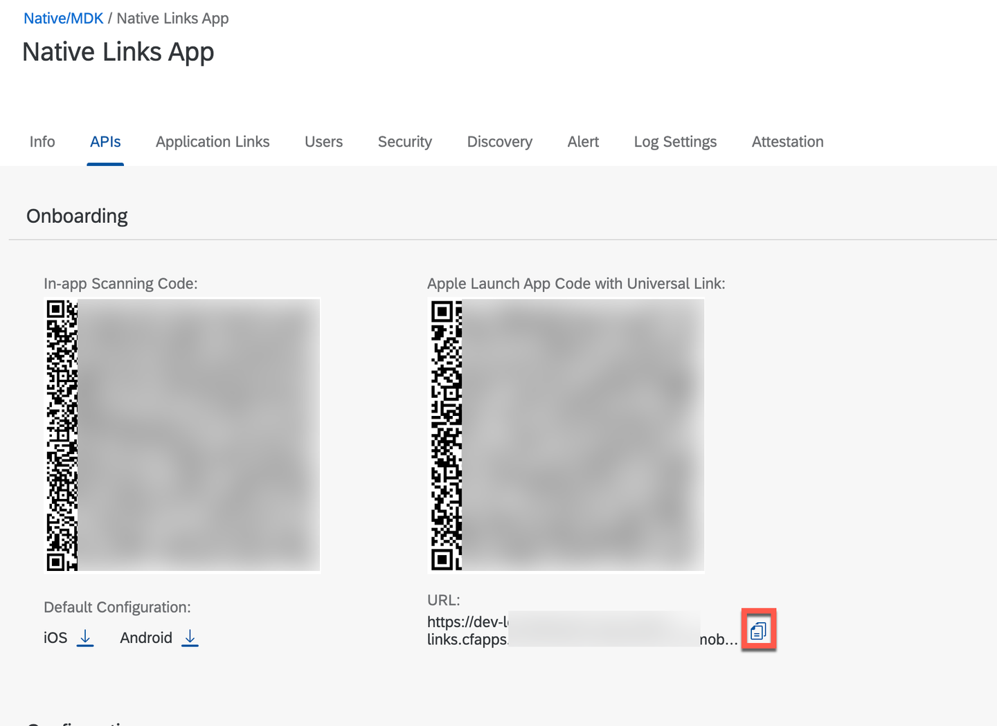 App Launch URL