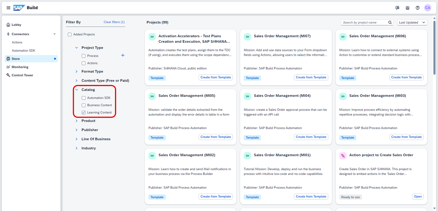 Learning Catalog