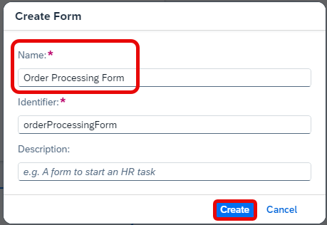 Create Form