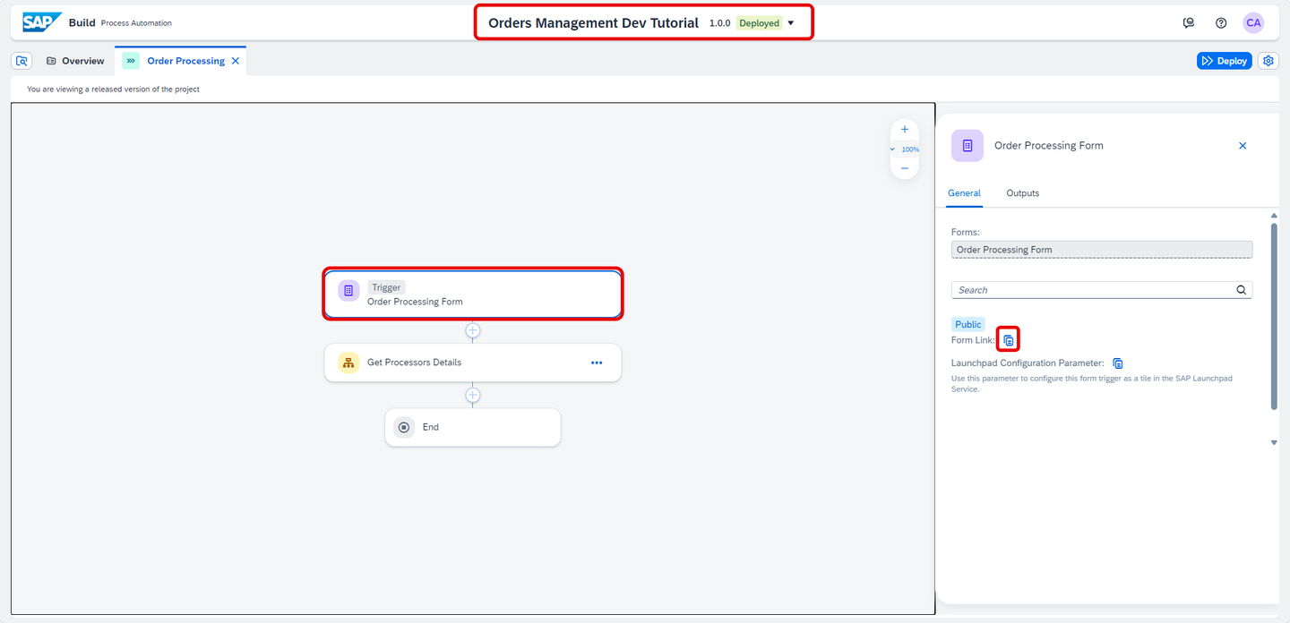 Order Processing Form