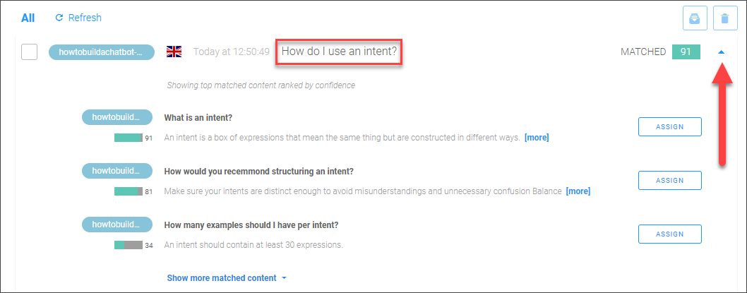 Details of latest chat