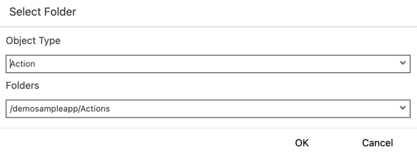 Object Type Action And Folders Default Selection