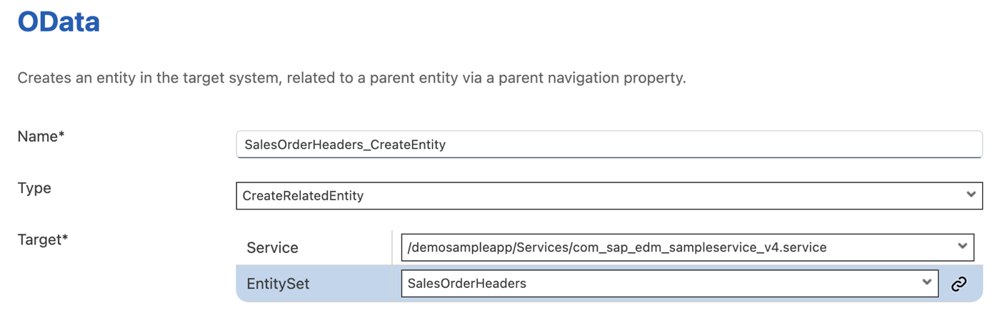 CreateRelatedEntity Action Base Information