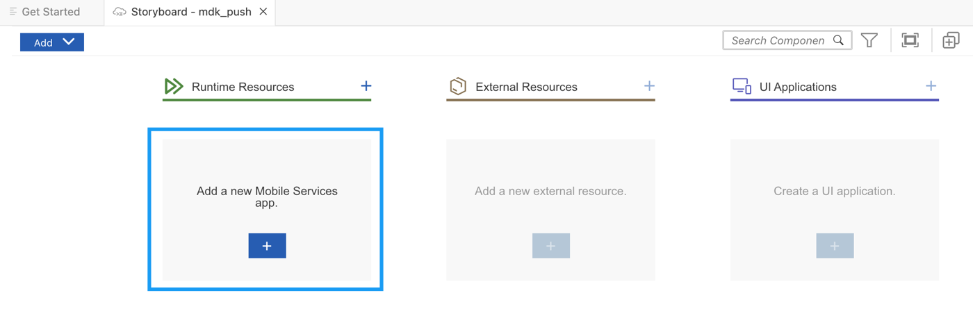 Runtime Resources Add Button In Storyboard