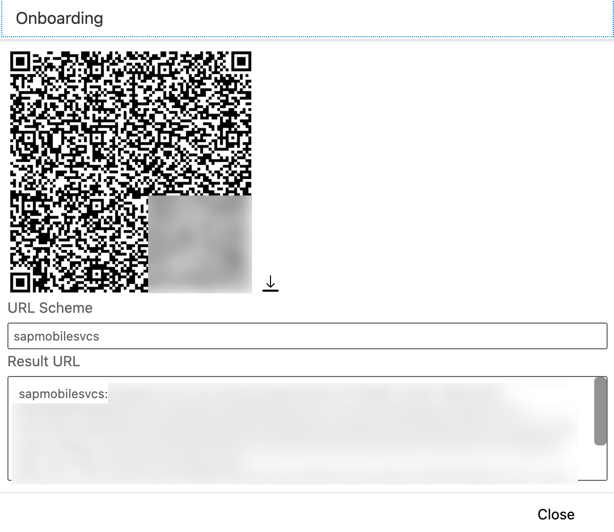 Onboarding QR Code Displayed