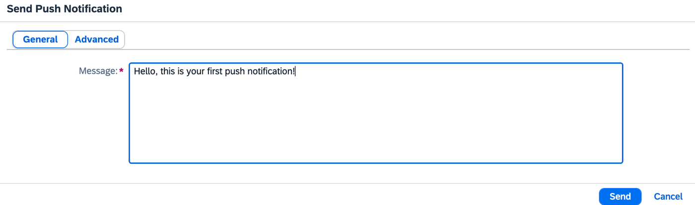Notification Dialog Message And Send Button
