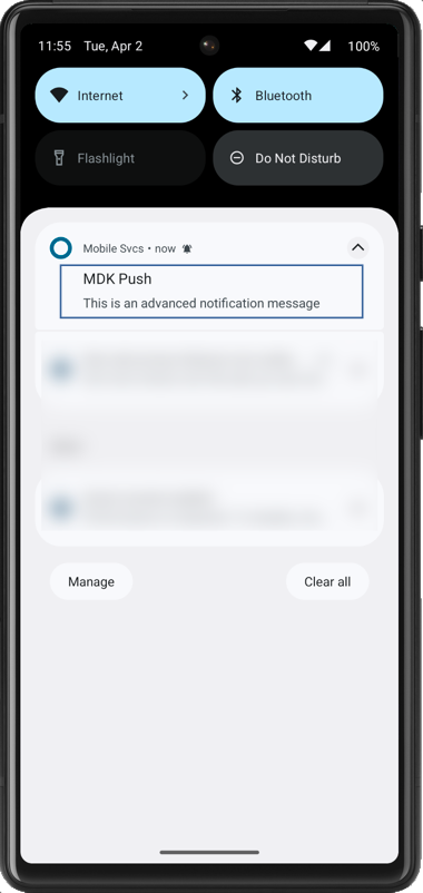 Notification In Android Notification Center