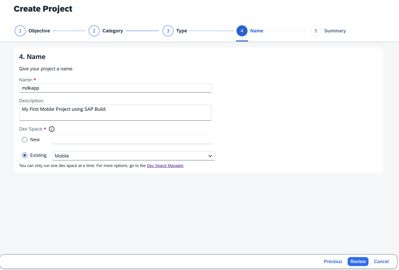 Project Name And Description Entry