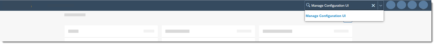 Search Manage Configuration UI