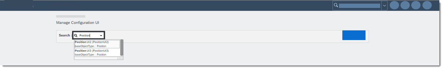 Search for Position UI