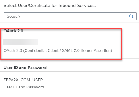 Set Inbound Communication User 2