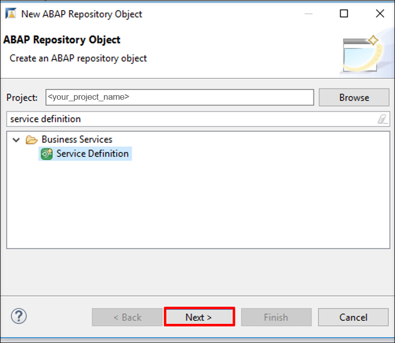 Add Service Definition