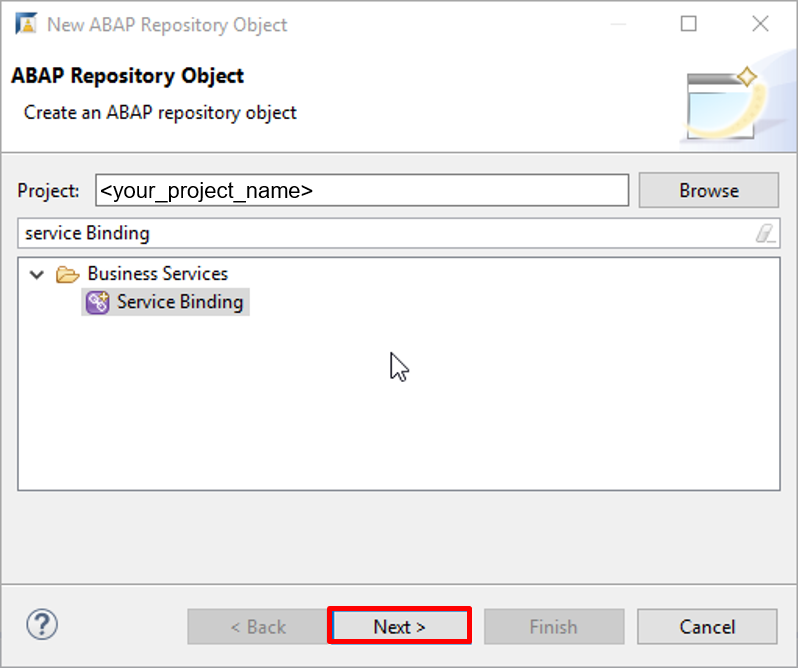 Add Service Binding