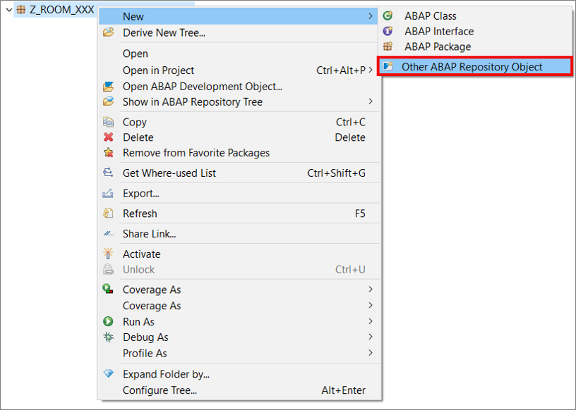 Create table