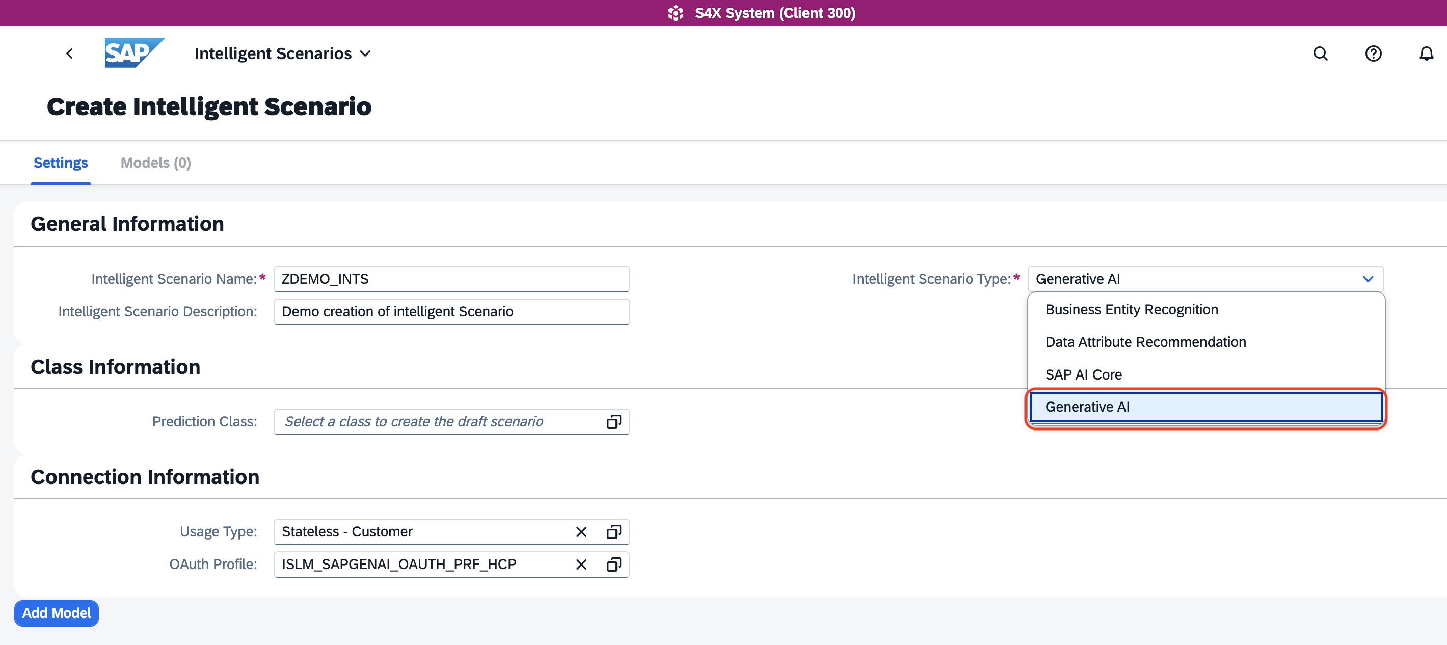 Configure the Intelligent Scenario