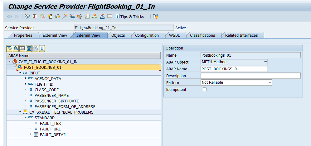 Select Fault Message Type