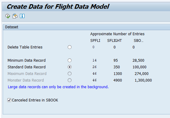 Create Data for Flight Data Model