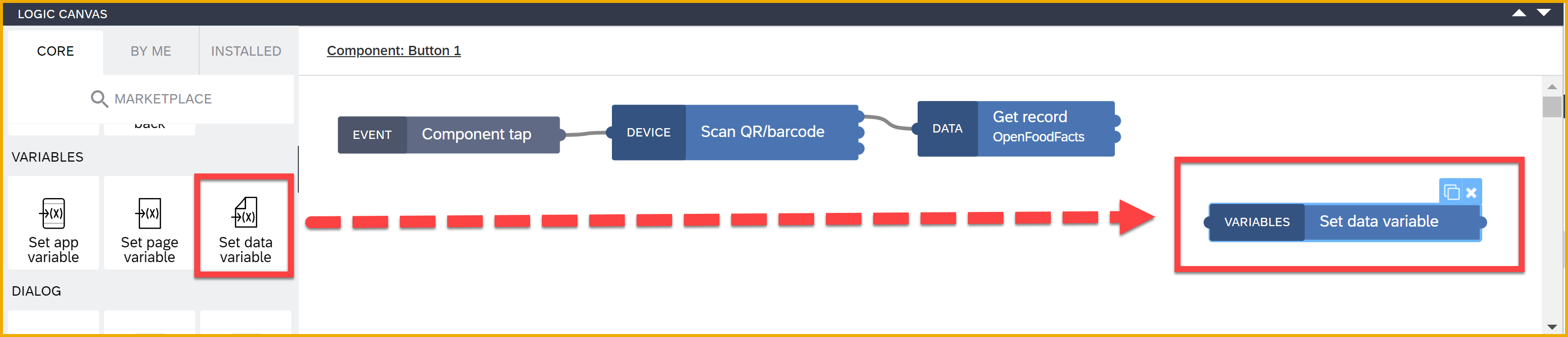 Set Data Variable